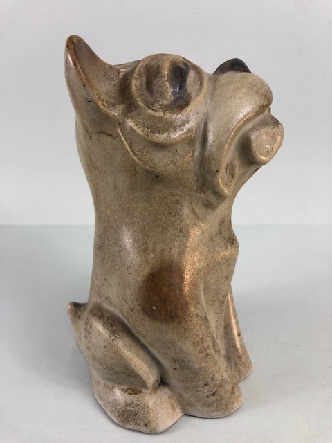 Langley pottery, Art Decco Bonzo style dog figure base with windmill trademark approximately 20cm - Image 5 of 8