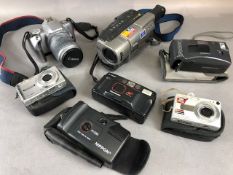 Vintage camera, photographic equipment, to include, Canon EOS 300v, Panasonic,C-420AF, Nippon K-220,