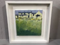 Paintings, framed oil on canvas painting by current Cornish artist John Piper a member of the Newlyn