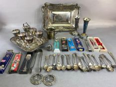 Silver plate, quantity of Antique and vintage Silver Plate to include collectors spoons, sweet