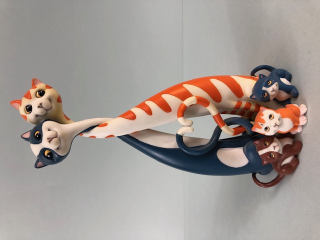 Cool Cats by Toni Goffe, collection of cat figures to include A5738 Our First Litter, A5640 My hero, - Image 21 of 31