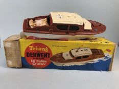 Vintage Toys, Triang 414s Derwent Electric 14" Cabin Cruiser, moulded in tough plastic with original