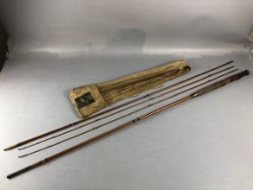 Angling interest , Hardy's Bros 1873 patent fly fishing Rod No 68202 4 section cane rod in