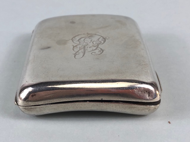 English hallmarked silver, Two cigarette cases, one plain with engraved initials, A.F, the other - Image 11 of 13