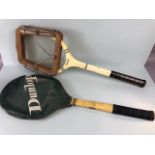Sporting Interest, 2 Vintage Tennis Rackets, one Slazenger Royal Crown and one Dunlop Green Flash