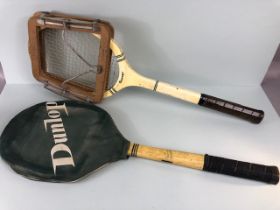 Sporting Interest, 2 Vintage Tennis Rackets, one Slazenger Royal Crown and one Dunlop Green Flash