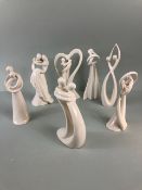 Collectable Enesco figures by Artist Kim Lawrence from the Circle of love collection to include,