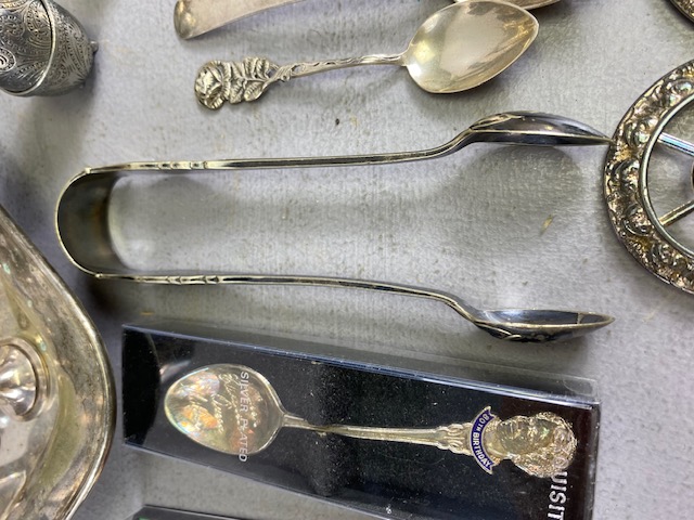 Silver plate, quantity of Antique and vintage Silver Plate to include collectors spoons, sweet - Image 3 of 12
