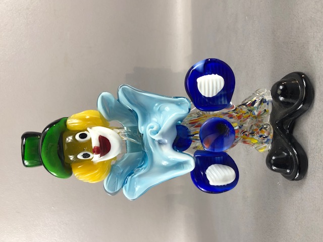 Murano Glass, vintage Millefiori vase of classical form approximately 21cm high a glass clown - Image 6 of 10