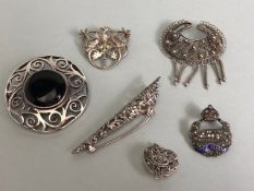 Vintage Silver jewellery to include a sweetheart brooch