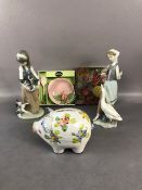 Miscellaneous china, to include 2 Lladro figures, one of a girl with a cat and kittens the other