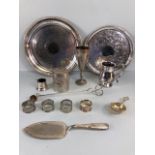 Antique and modern Silver Plated Items, collection of items to include tankard, candle snuffer,