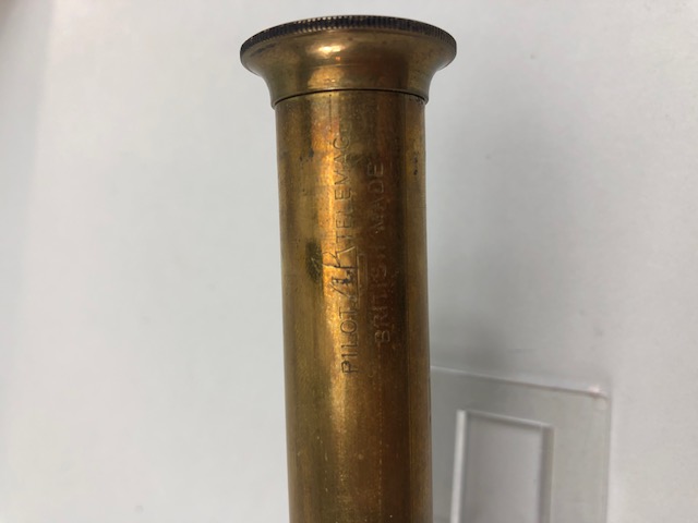 Optical and Scientific instruments, early 20th century 3 draw brass pocket telescope, Pilot - Image 3 of 3
