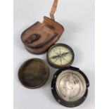 Military interest ,two vintage Compasses 1 Sestrel , by henry brown and Son with metal housing,