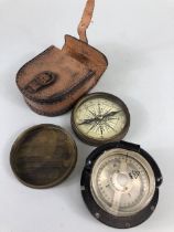 Military interest ,two vintage Compasses 1 Sestrel , by henry brown and Son with metal housing,