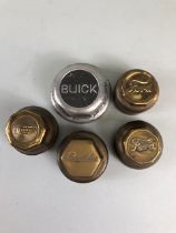 Vintage Automobilia , a collection of threaded hub caps for pre war vehicles to include Ford (in