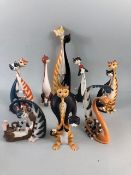 Cool Cats by Toni Goffe, collection of cat figures to include A5738 Our First Litter, A5640 My hero,