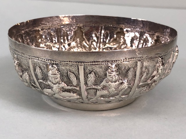 Antique Silver, 2 English hallmarked napkin rings, 2 hallmarked tea spoons, hallmarked openwork - Image 6 of 16