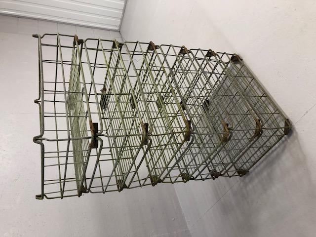 Industrial Galvanised wire open work stackable Factory stock trays, stack of six each - Image 2 of 5