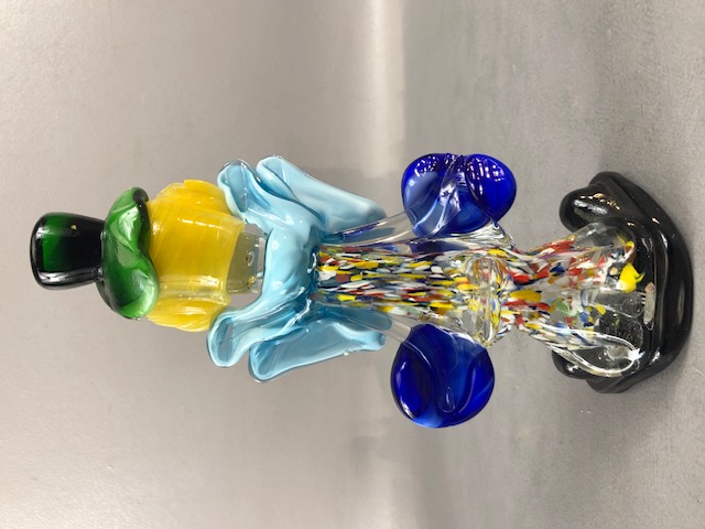 Murano Glass, vintage Millefiori vase of classical form approximately 21cm high a glass clown - Image 7 of 10