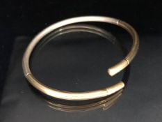 Designer Boutique silver jewellery, vintage industrial twist 2 colour pipe bangle in hallmarked