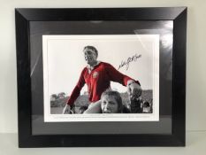 Sporting Interest, Framed Signed photograph of Rugby Player Willie John Mcbride British and Irish