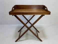 Original antique butlers table on folding stand