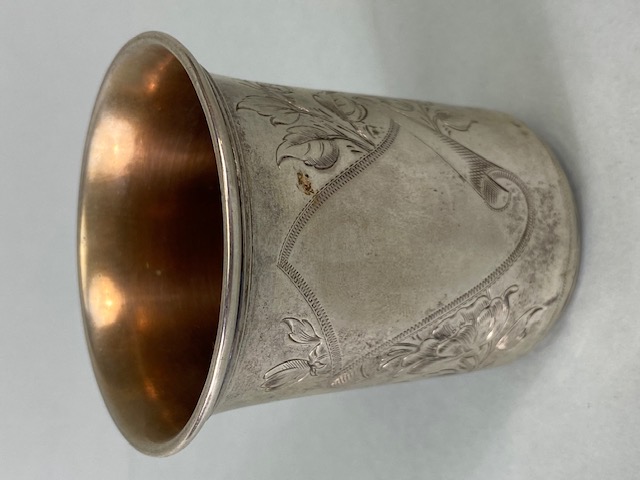 Kiddush Silver cups the tallest with silver hallmarks for maker J Zeving (or Joseph Zweig) the other - Image 7 of 11