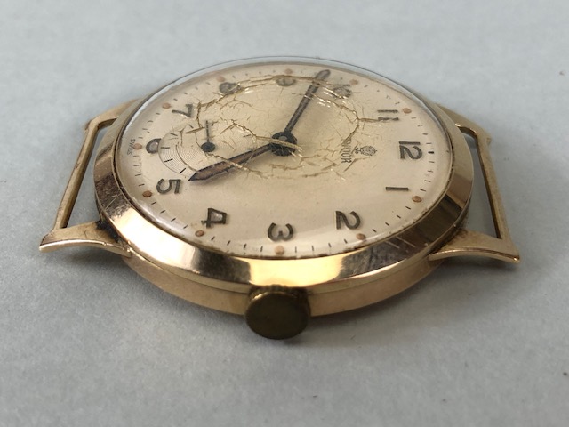 Tudor by ROLEX wristwatch with untested Gold case Roman numerals and subsidiary seconds dial. - Image 4 of 6