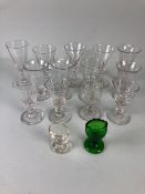 Collection of Antique Glassware to include Rummers and eyebaths (15)