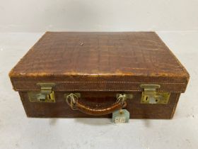 Vintage snakeskin suitcase, approx 46cm wide