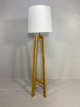 Modern floor standing lamp with white shade, approx 151cm tall
