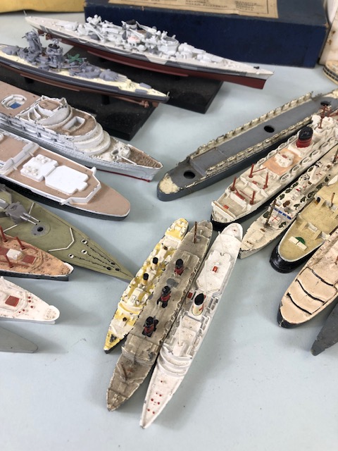 Model ships, a quantity of play worn metal and plastic ship models to include Dinky, and Tri-Ang, - Image 8 of 11