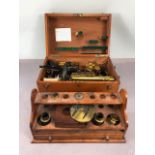 Scientific instruments, 19th century J Swift & Son, London Microscope and lenses in fitted case,