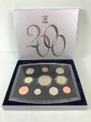 Proof coins, year 2000 sealed set of British proof coins in their box. What's past is Prologue