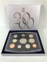Proof coins, year 2000 sealed set of British proof coins in their box. What's past is Prologue