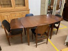 Mid century Furniture, Italian imported extending dining table approximately 89 x 109cm closed,