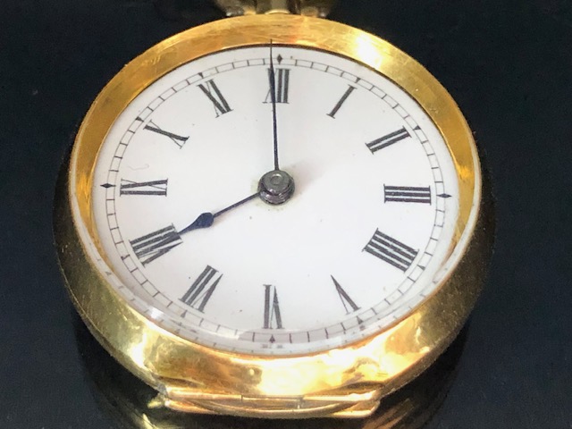 18k OMEGA fob watch, cased diameter, 26mm, with a 9ct gold suspension brooch total weight approx - Image 2 of 11