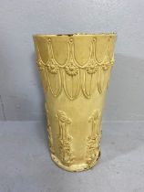 Heavy ceramic stick stand (painted with emulsion), approx 51cm tall