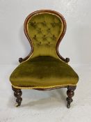 Button back Victorian nursing chair