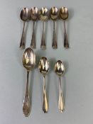 Collection of various hallmarked silver spoons to include rat tail examples (8) approx 148g