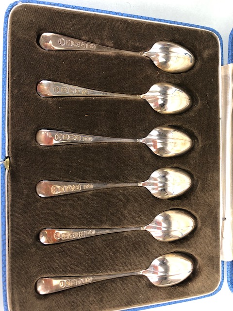 Boxed set of Jubilee Hallmarked Silver spoons (6) for Edinburgh 1935 by maker Romney "R&B" with - Image 3 of 19