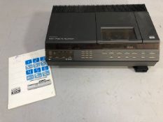 Vintage technology, 1980s Pye VHS video recorder 2000, 20vr23 with instruction book A.F