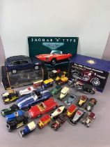 Motoring model interest, collection of mostly matchbox collectors cars, Franklin mint 1969 Triumph