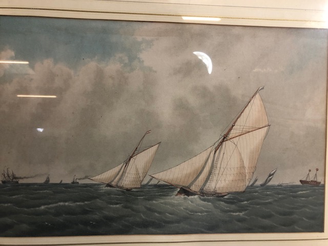 C H Lewis paintings, pair of early 20th century maritime paintings both signed C H Lewis in bottom - Image 5 of 10