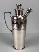 Large possibly by Farrow & Jackson silver plated cocktail shaker stamped "Igene"