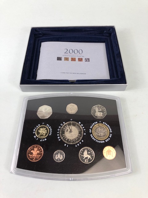 Proof coins, year 2000 sealed set of British proof coins in their box. What's past is Prologue - Image 3 of 10