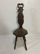 Carved wooden prayer stool