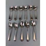 Collection of eleven silver hallmarked teaspoons various makers and dates (total weight approx