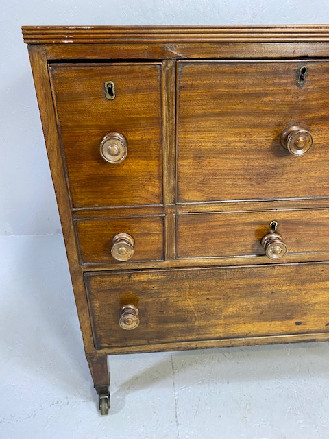 19th Century mahogany campaign style cabinet, possibly medical/apothecary use, three lockable - Image 6 of 14